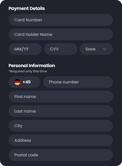Purplepay Einzahlung Zahlungsdetails
